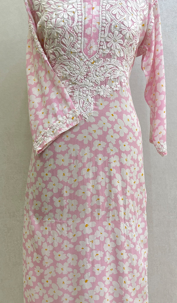 Women's Lucknowi Handcrafted Modal Cotton Chikankari Kurti - HONC0166542