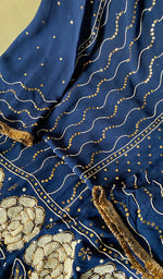 将图像加载到图库查看器中, Women's Lakhnavi Handcrafted Viscose Georgette Chikankari Full Suit Material - HONC0233301