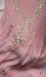 将图像加载到图库查看器中, Women's Lakhnavi Handcrafted Mul Chanderi Unstitched Chikankari Full Suit Material - HONC0328517