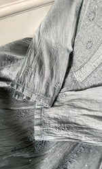 Load image into Gallery viewer, Women's Lakhnavi Handcrafted Mul Chanderi Semi - stitched Chikankari Full Suit Material - HONC0319558