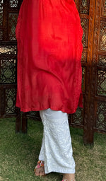 Load image into Gallery viewer, Women's Lucknowi Handcrafted Muslin Chikankari Kurti - HONC0153469