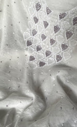 Load image into Gallery viewer, Amisha Women's Lakhnavi Handcrafted Mul Chanderi Unstitched Kurta And Dupatta Set - HONC0319464