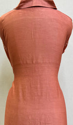 将图像加载到图库查看器中, Fiza Women's Lakhnavi Handcrafted Chanderi Silk Semi- Stiched Chikankari Top - HONC0195150