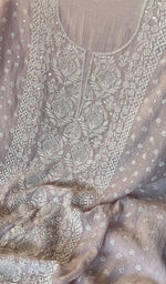将图像加载到图库查看器中, Women's Lakhnavi Handcrafted Mul Chanderi Kurta And Dupatta Set - HONC0288983