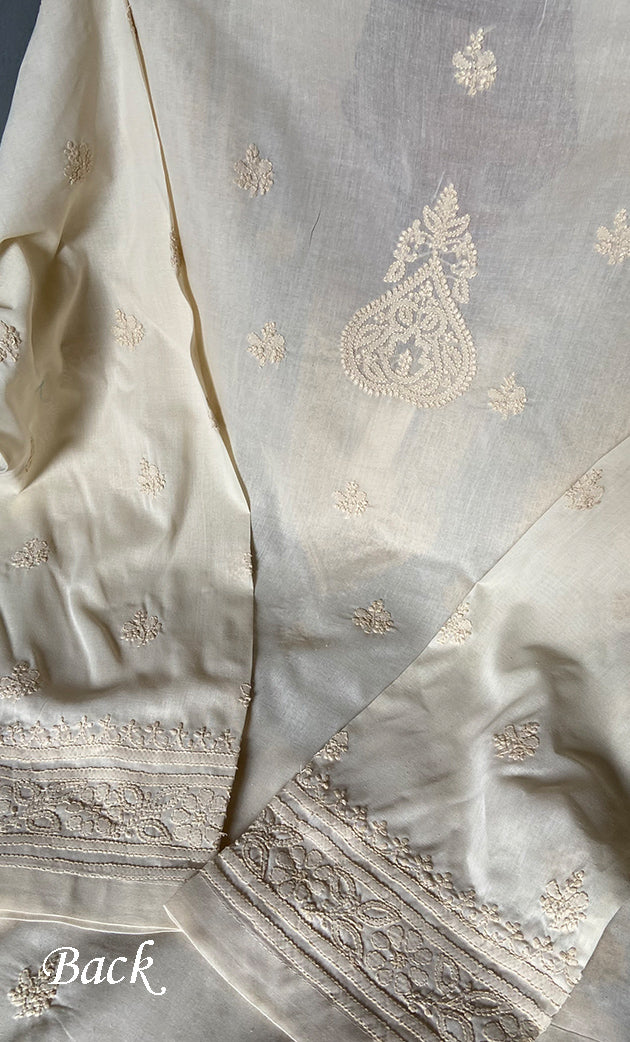 Men's Lucknowi Handcrafted Cotton Chikankari Kurta - HONC0303097