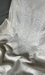 Load image into Gallery viewer, Women's Lakhnavi Handcrafted Mul Chanderi Unstitched Kurta And Dupatta Set- HONC0267148