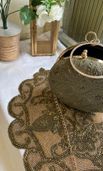 Load image into Gallery viewer, Elegant Floral Chikankari Handle Clutch - HONC0313574