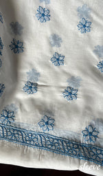 将图像加载到图库查看器中, Women's Lakhnavi Handcrafted Cotton Chikankari Unstitched Kurti Fabric - HONC0284319