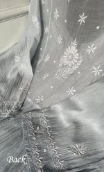 Load image into Gallery viewer, Women's Lakhnavi Handcrafted Mul Chanderi Semi - Stitched Kurta And Dupatta Set- HONC0309525