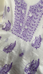 将图像加载到图库查看器中, Women's Lakhnavi Handcrafted Mul Chanderi Kurta And Dupatta Set - HONC0263965