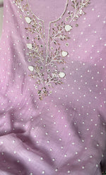 Load image into Gallery viewer, Women's Lakhnavi Handcrafted Mul Chanderi Unstitched Chikankari Full Suit Material - HONC0311945