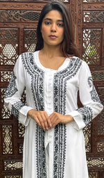 将图像加载到图库查看器中, Women's Lucknowi Handcrafted Modal Cotton Chikankari Kurti - HONC0272659