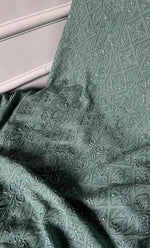 Load image into Gallery viewer, Women's Lucknowi Handcrafted Viscose Georgette Unstitched Chikankari Suit Material - HONC0325151