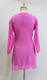 Load image into Gallery viewer, Women's Lucknowi Handcrafted Viscose Georgette Chikankari Top - HONC0179784