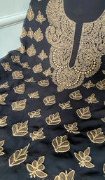 Load image into Gallery viewer, Lucknowi Handcrafted Faux-Georgette Chikankari Suit Material - HONC0347515