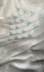 Load image into Gallery viewer, Amisha Women's Lakhnavi Handcrafted Mul Chanderi Unstitched Kurta And Dupatta Set - HONC0319466