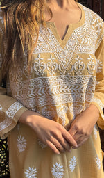 将图像加载到图库查看器中, Women's Lucknowi Handcrafted Cotton Chikankari Kurti - HONC0231790
