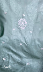 将图像加载到图库查看器中, Women's Lakhnavi Handcrafted Cotton Chikankari Unstitched Kurti Fabric - HONC0318769