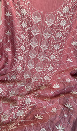 Load image into Gallery viewer, Women's Lakhnavi Handcrafted Mul Chanderi Kurta And Dupatta Set - HONC0288979