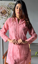 Load image into Gallery viewer, Rashida Women's Lakhnavi Handcrafted Muslin Chikankari Kurta And Pant Set - HONC0300557