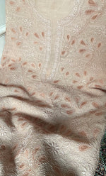 Load image into Gallery viewer, Women's Lakhnavi Handcrafted Unstitchd Mul Chanderi Kurta And Dupatta Set - HONC0312993