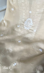 Load image into Gallery viewer, Women's Lakhnavi Handcrafted Cotton Chikankari Unstitched Kurti Fabric - HONC0318771