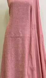 将图像加载到图库查看器中, Women's Lucknowi Handcrafted Muslin Chikankari Suit Material - HONC0173321