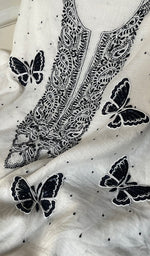 Load image into Gallery viewer, Titlee Women's Lakhnavi Handcrafted Mul Chanderi Unstitched Kurta And Dupatta Set - HONC0288847