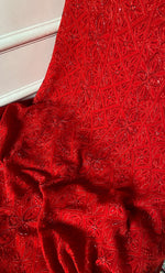 将图像加载到图库查看器中, Women's Lakhnavi Handcrafted Viscose Georgette Unstitched Chikankari Full Suit Material - HONC0325143