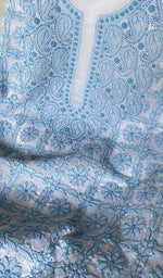 Load image into Gallery viewer, Adrita Women's Lakhnavi Handcrafted Cotton Chikankari Suit Material - HONC0289740