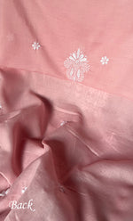 将图像加载到图库查看器中, Women's Lakhnavi Handcrafted Cotton Chikankari Unstitched Kurti Fabric - HONC0302651
