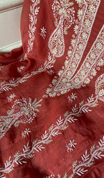 Load image into Gallery viewer, Women's Lakhnavi Handcrafted Mul Chanderi Unstitched Kurta And Dupatta Set - HONC0365688