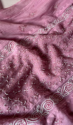 Load image into Gallery viewer, Aaliyah Women's Lakhnavi Handcrafted Mul Chanderi Semi - Stitched Kurta And Dupatta Set - HONC0253630