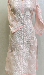 Load image into Gallery viewer, Jubina Women's Lucknowi Handcrafted Cotton Chikankari Kurti -HONC0164336