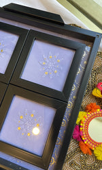 Load image into Gallery viewer, Chikankari Tray with Four Coasters - HONC0295533