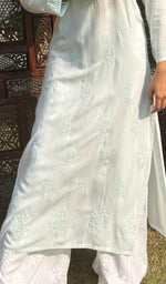 将图像加载到图库查看器中, Women's Lucknowi Handcrafted Muslin Chikankari Kurti - HONC0209084