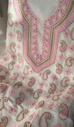 Load image into Gallery viewer, Rumaiza Women's Lakhnavi Handcrafted Unstitched Cotton Chikankari Suit Material - HONC0291819