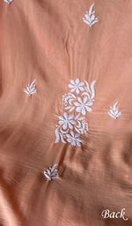 将图像加载到图库查看器中, Simran Women's Lakhnavi Handcrafted Modal Cotton Chikankari Unstitched Kurti Fabric - HONC0261072