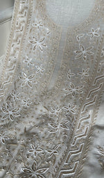 Load image into Gallery viewer, Women's Lakhnavi Handcrafted Mul Chanderi Unstitched Kurta And Dupatta Set - HONC0277054