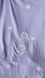 Load image into Gallery viewer, Women's Lakhnavi Handcrafted Modal Cotton Chikankari Unstitched Kurti Fabric - HONC0261065