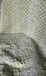 Load image into Gallery viewer, Women's Lakhnavi Handcrafted Cotton Chikankari Unstitched Kurti Fabric - HONC0298530