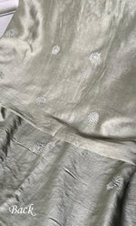 Load image into Gallery viewer, Lucknowi Handcrafted Chanderi Silk Chikankari Unstitched Men's Kurta Fabric - HONC0306343