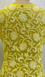 Load image into Gallery viewer, Women's Lucknowi Handcrafted Faux-Georgette Chikankari Top- HONC0140438
