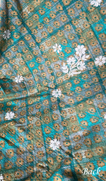 Load image into Gallery viewer, Women's Lakhnavi Handcrafted Cotton Chikankari Unstitched Kurti Fabric - HONC0284380