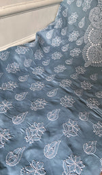 Load image into Gallery viewer, Women's Lakhnavi Handcrafted Cotton Unstitched Chikankari Suit Material - HONC0360797