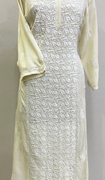 Load image into Gallery viewer, Women's Lucknowi Handcrafted Mul Cotton Chikankari Kurti - HONC0212083