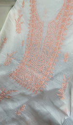 Load image into Gallery viewer, Women's Lakhnavi Handcrafted Mul Chanderi Unstitched Kurta And Dupatta Set - HONC0317073