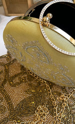 Load image into Gallery viewer, Elegant Floral Chik0ankari Handle Clutch - HONC0313577