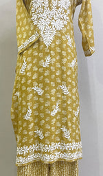 Load image into Gallery viewer, Sonakshi Women's Lakhnavi Handcrafted Modal Cotton Chikankari Kurta And Palazzo Set - HONC0203564
