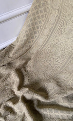 将图像加载到图库查看器中, Women's Lakhnavi Handcrafted Viscose Georgette Unstitched Chikankari Full Suit Material - HONC0319629